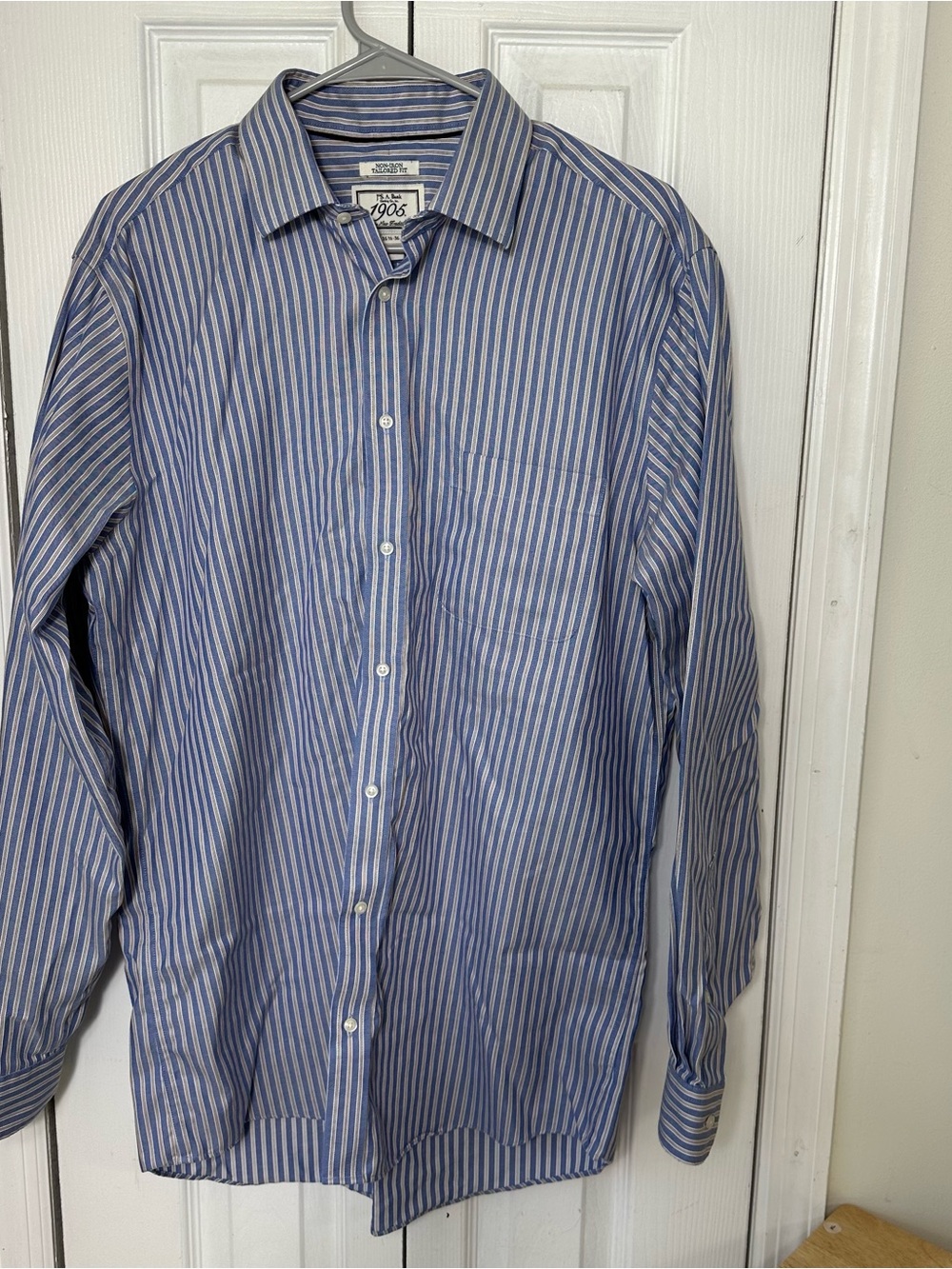 Jos. A. Bank Blue and White Striped Dress Shirt